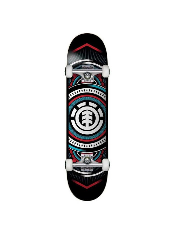 ELEMENT Hatched Red Blue Skateboard 43130694