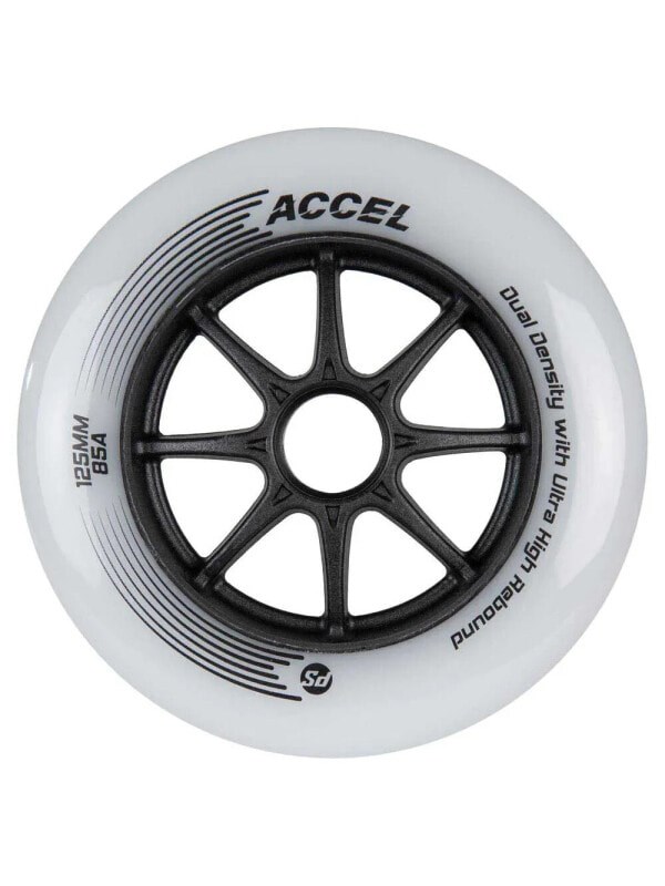 Колеса для роликовых коньков Powerslide Accel черные и белые 4040333573792 68172938