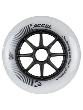 Колеса для роликовых коньков Powerslide Accel черные и белые 4040333573792 68172938