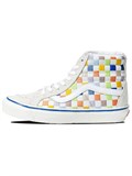 Vans SK8 HI High Top Casual Skate Shoes Unisex Beige Multi Color Grid 'Cream' 60240597
