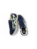 Vans Old Skool Casual Skate Shoes Unisex Blue White Flower Printing 'Blue White Green' 59887459